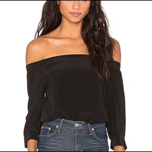 Theory Joscla Off Shoulder Blouse.